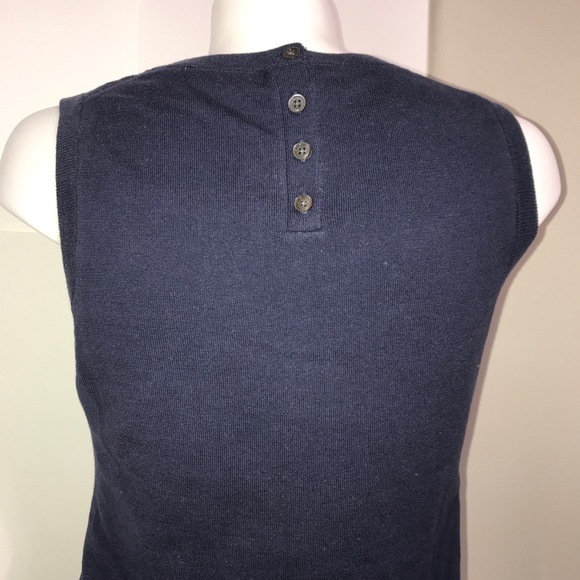 Banana Republic Navy Georgette Silk Sleeveless Top - Picture 7 of 10